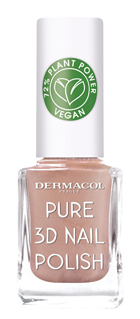 Dermacol Pure 3D natural nail polish 03 Fresh Blossom nagų lakas