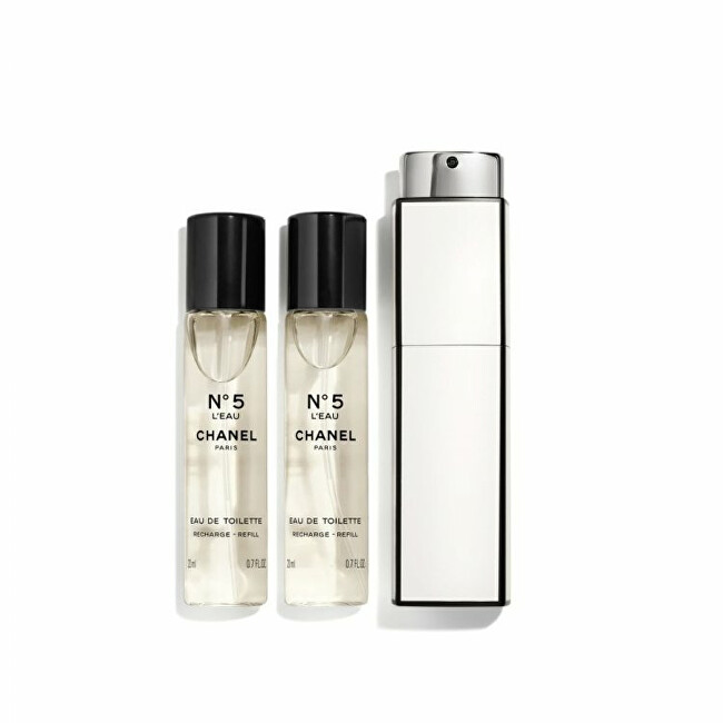 Chanel Chanel No. 5 L`Eau - EDT 20 ml (plniteln&yacute; flakon) + n&aacute;plň (2 x 20 ml) 20ml kvepalai Moterims EDT