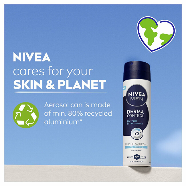 Nivea Antiperspirant spray Men Derma Control Defend (Antiperspirant) 150 ml 150ml dezodorantas