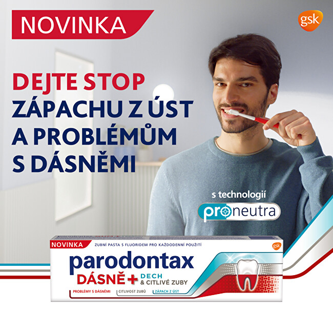 Parodontax Gum and Sensitive Toothpaste 75 ml 75ml burnos priežiūros priemonė periodontito profilaktikai ir gydymui