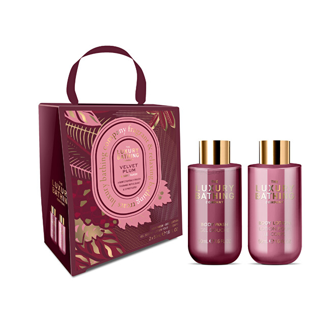 Grace Cole Velvet Plum & Soft Suede Body Care Mini Set - D&aacute;rkov&aacute; mini sada p&eacute;če o tělo ( 2 ks ) Vonios ir du&scaron;o priemonė Moterims