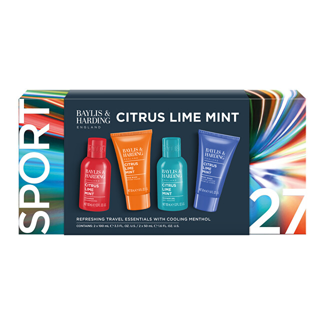 Baylis & Harding Men Refreshing Travel Set ( Citrus, Lime, Mint ) - D&aacute;rkov&aacute; sada p&eacute;če o tělo a vlasy ( 4 ks ) Vonios ir du&scaron;o priemonė Vyrams