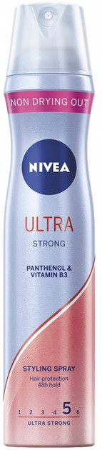 Nivea Hairspray with ultra-strong fixation Ultra Strong (Styling Spray) 250 ml 250ml Moterims