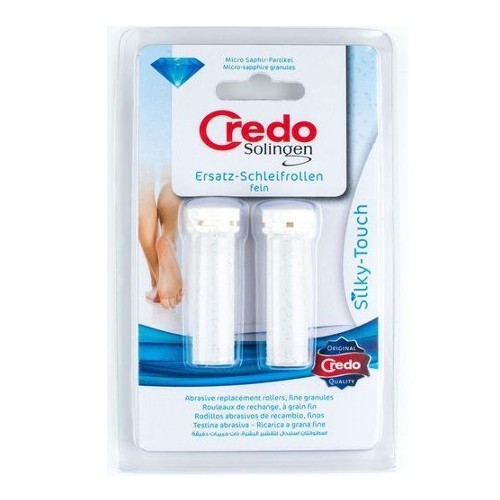 Credo Solingen Replacement Sanding Rollers for Heel Brush - Fine Silk y Touch Sapphire Crystals Unisex