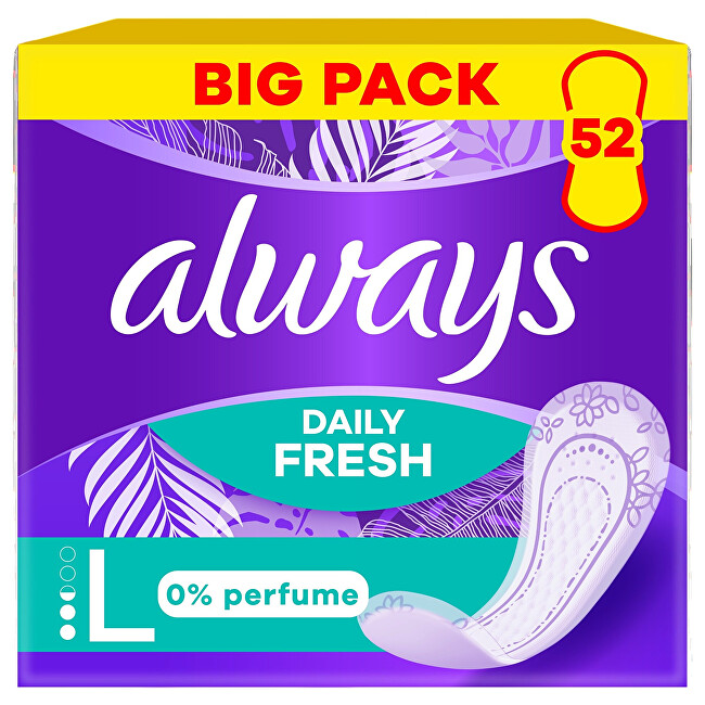 Always Panty liners Daily Fresh Long 52 pcs Intymios higienos priemonė