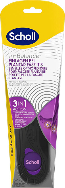 Scholl Orthopedic insoles In-Balance Plantar Fasciitis (Insole) 1 pair Small kojų priežiūros priemonė