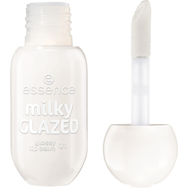Essence Milky GLAZED Glossy Lip Balm 4 ml 01 Sheeriously Creamy lūpų balzamas