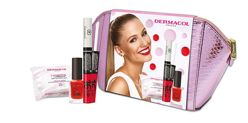 Dermacol Gift set of decorative cosmetics Gift Set 16H Lip Color Moterims