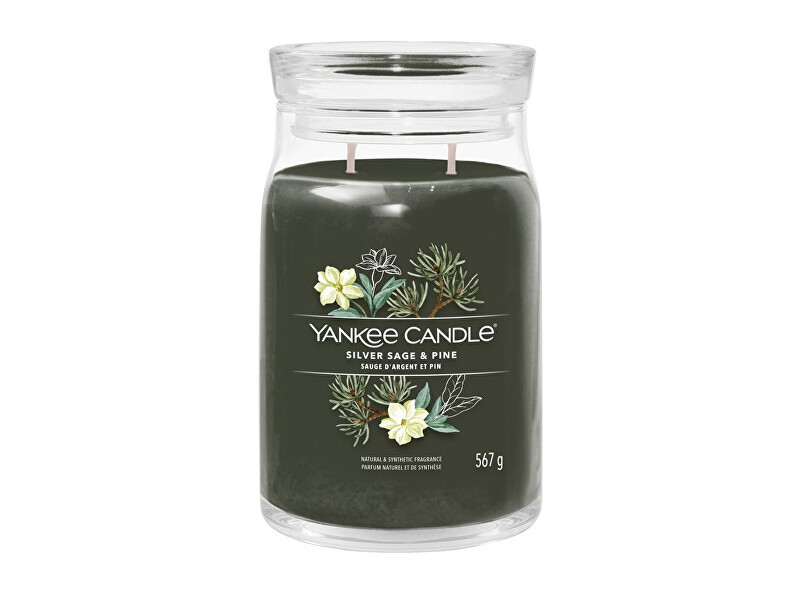 Yankee Candle Aromatic candle Signature large glass Silver Sage & Pine 567 g Unisex