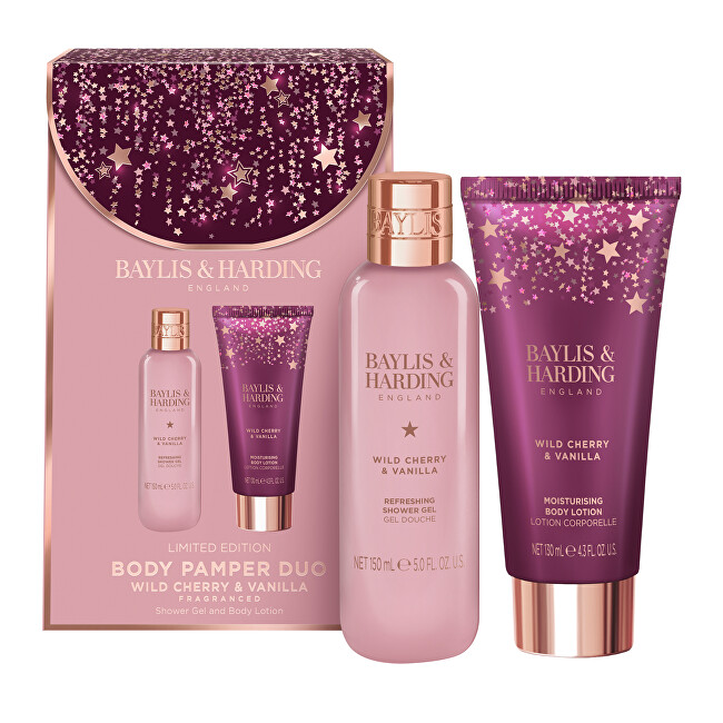Baylis & Harding Wild Cherry & Vanilla Gift Set 2 pcs Vonios ir du&scaron;o priemonė Moterims