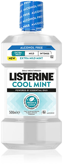 Listerine Cool Mint Extra Mild Mouthwash Burnos skalavimo skystis Unisex