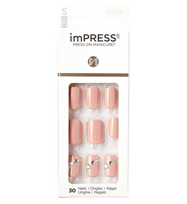 Kiss Self-adhesive nails imPRESS Nails Crystal Blossom 30 pcs Moterims