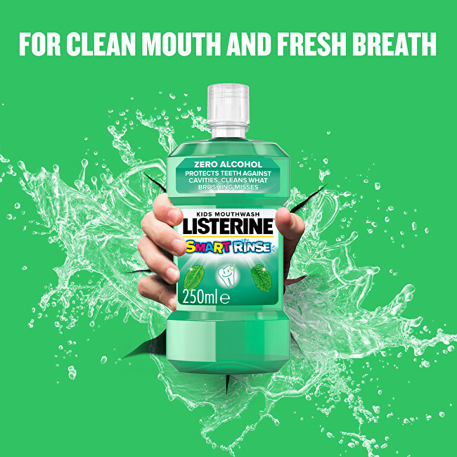 Listerine Mouthwash with menthol flavor Smart Rinse Mint 250 ml 250ml Dantų emalį stiprinanti priemonė