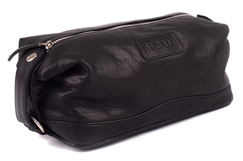 SEGALI Leather cosmetic bag 1030 black kosmetinė