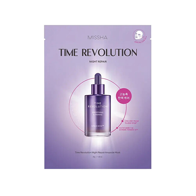 Missha Anti-aging sheet mask Time Revolution Night Repair (Ampoule Mask) 30 g Moterims