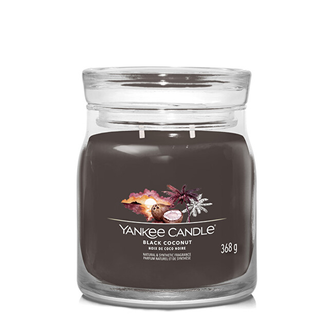 Yankee Candle Aromatic candle Signature glass medium Black Coconut 368 g Unisex