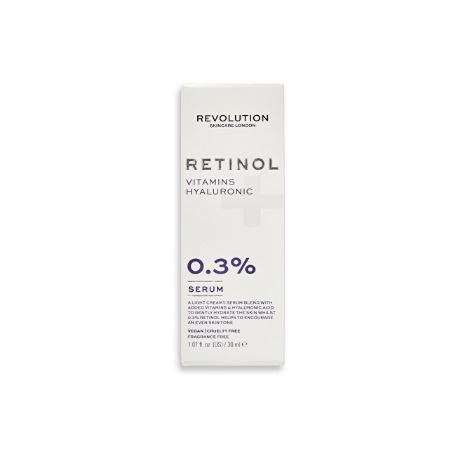Revolution Skincare Skin serum 0.3% Retinol with Vitamins & Hyaluronic Acid 30 ml 30ml vietinės priežiūros priemonė