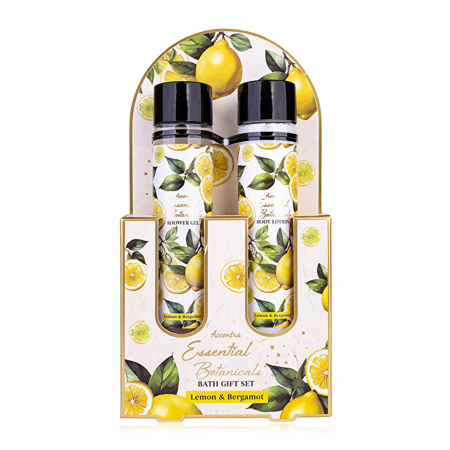Accentra Accentra bath set ESSENTIAL BOTANICS lemon and bergamot tubes in a gift box, shower gel 60ml, body lotion 60ml 60ml Moterims