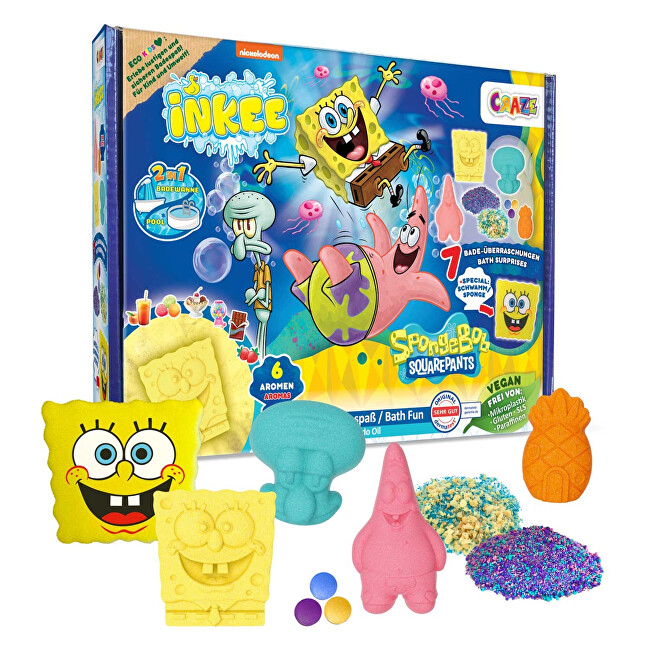 INKEE SpongeBob set Vonios ir du&scaron;o priemonė