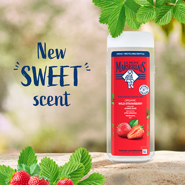 Le Petit Marseillais Shower gel BIO Wild Strawberry Shower Gel 400ml Moterims