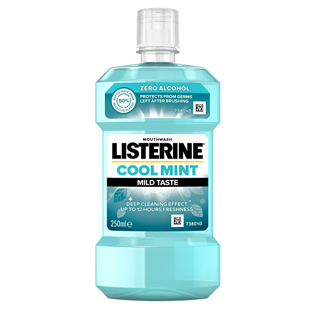 Listerine Alcohol Free Mouthwash Zero - Coolmint Mild Taste 500ml Dantų emalį stiprinanti priemonė