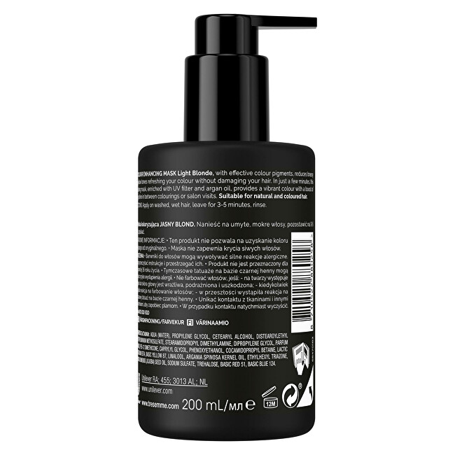 TRESemm&eacute; Toning hair mask Warm Blonde (Colouring Mask) 200 ml 200ml atstatomoji plaukų priežiūros priemonė
