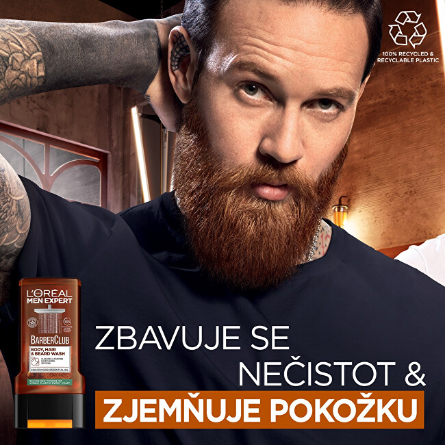 L&acute;Or&eacute;al Paris Shower gel Men Expert Barber Club (Shower Gel) 300 ml 300ml &scaron;ampūnas