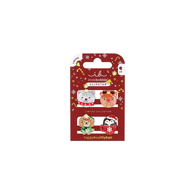 Invisibobble Clipstar Kids Sparkle in a Cup Hair Clip 4 pcs Moterims