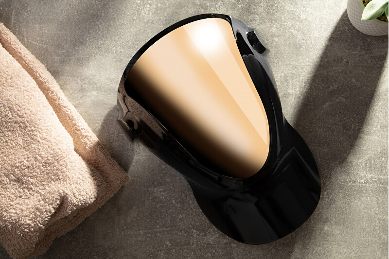 Palsar 7 Professional LED treatment mask for face and neck with charging station (Black, Gold) kosmetinis prietaisas