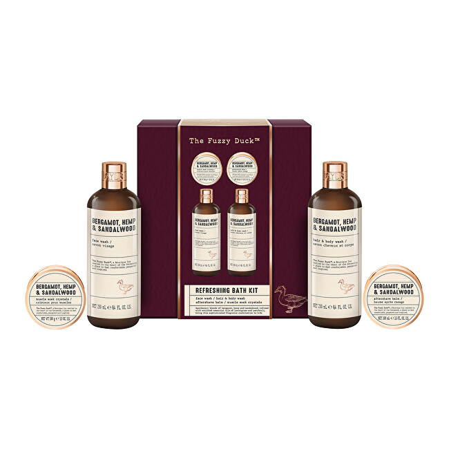 Baylis & Harding Bergamot, Hemp & Sandalwood Gift Set 4 pcs makiažo valiklis