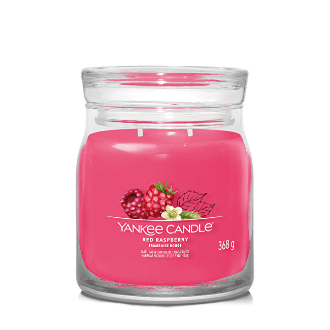 Yankee Candle Aromatic candle Signature glass medium Red Raspberry 368 g Unisex