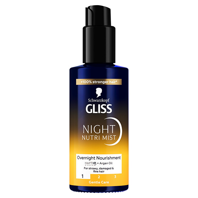 Gliss Kur Night Nutri Mist 100 ml 100ml nenuplaunama plaukų priežiūros priemonė