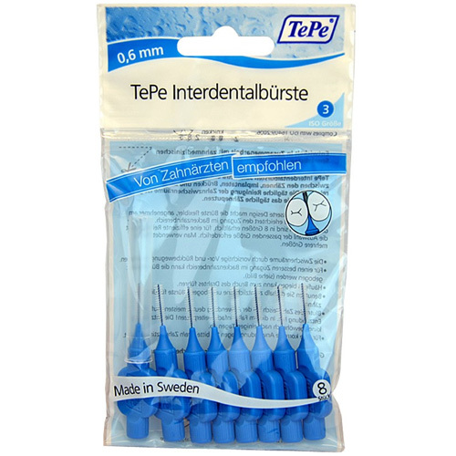 TePe Interdental brushes Normal 0.6 mm blue 8 pieces Unisex
