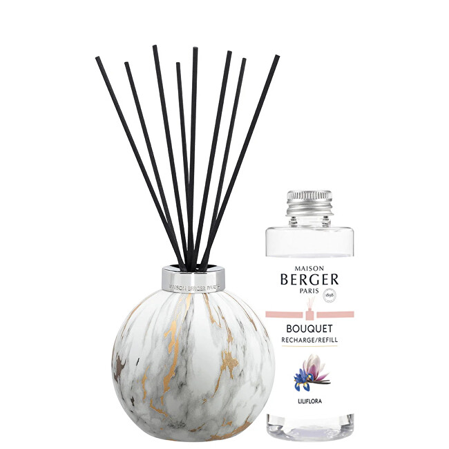 Maison Berger Paris Gift set aroma diffuser Marbrure White + Liliflora refill 180 ml 180ml Unisex