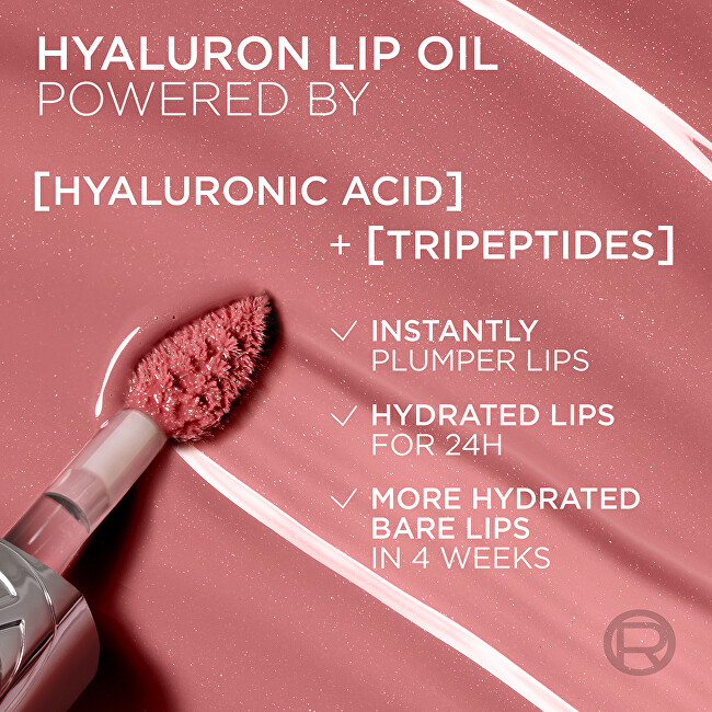 L&acute;Or&eacute;al Paris Plump Ambition Hydrating Lip Gloss (Hyaluron Lip Oil) 5 ml 201 Milky Nu lūpų blizgesys