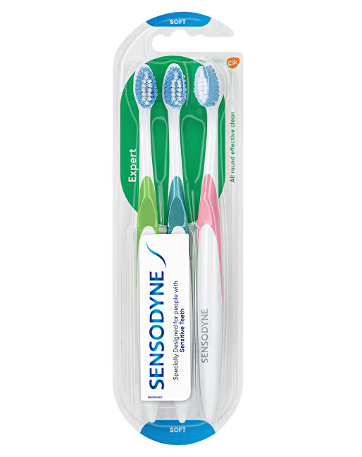 Sensodyne Toothbrush for sensitive teeth Expert Triopack 3 pcs Unisex