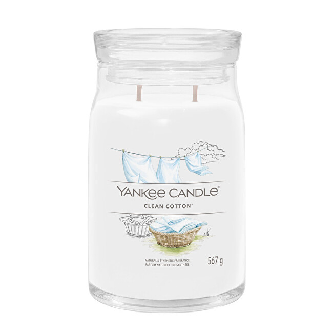 Yankee Candle Aromatic candle Signature large glass Clean Cotton 567 g Unisex