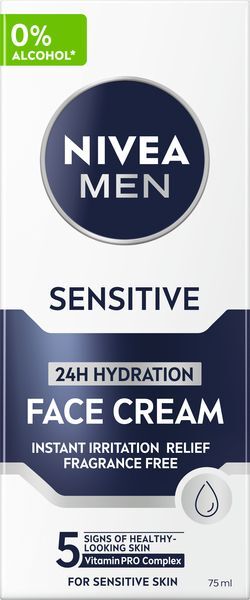 Nivea Moisturizing cream for men Sensitive (Face Cream) 75 ml 75ml vietinės priežiūros priemonė