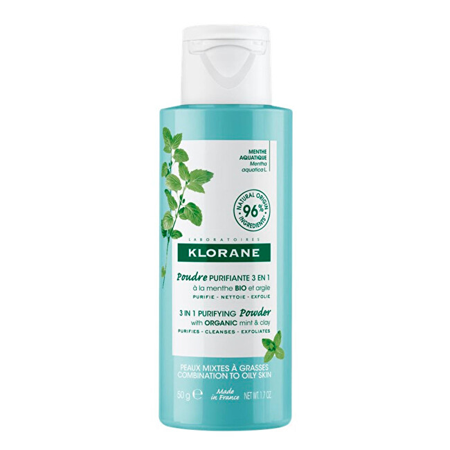 Klorane Cleansing Powder Bio Mint 3 in 1 Purifying Powder 50 g Moterims