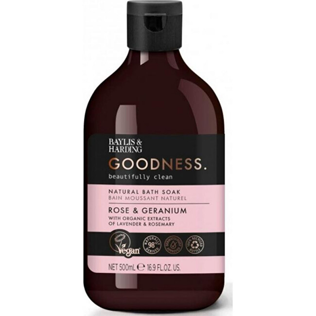 Baylis & Harding Goodness Rose & Geranium Natural Bath Soak Vonios putos Moterims