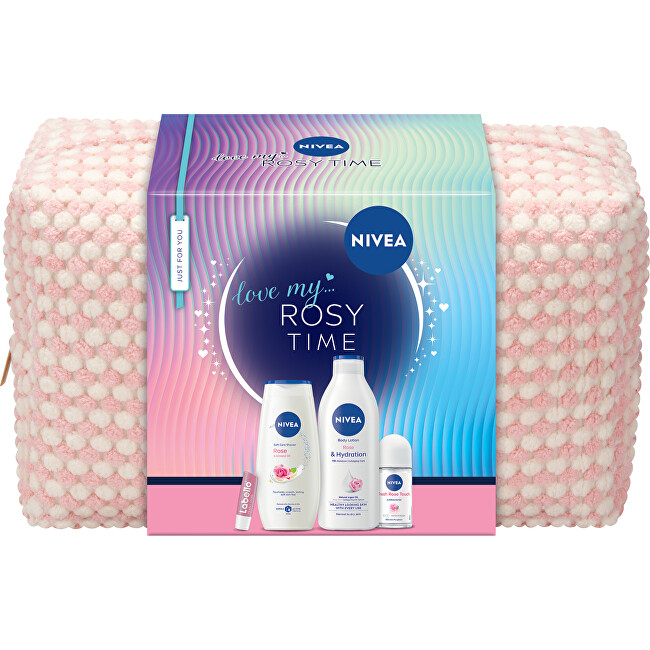 Nivea Rosy Time Gift Set lūpų balzamas