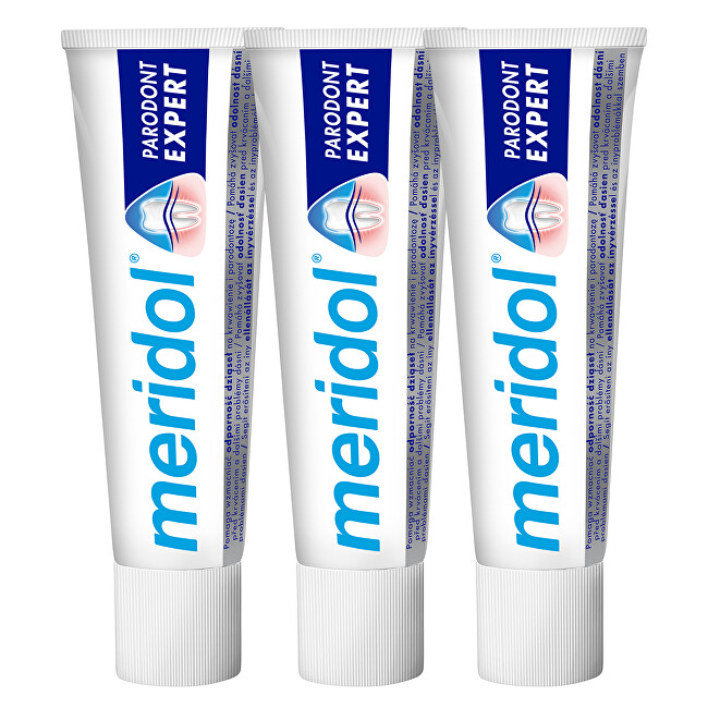 Meridol Toothpaste against bleeding gums and periodontitis Paradont Expert tripack 3 x 75 ml 75ml kraujuojančių dantenų priežiūros priemonė