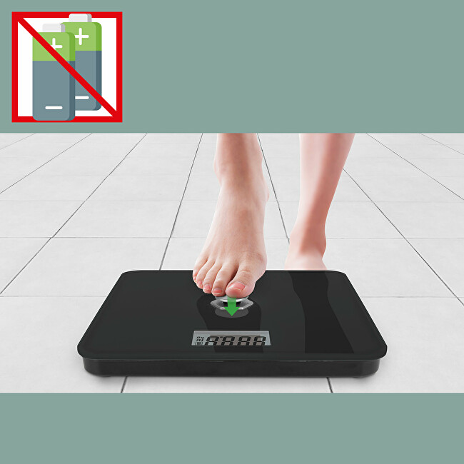 ProfiCare Ecological kinetic personal scale black (bez bateri&iacute;) PW 3112