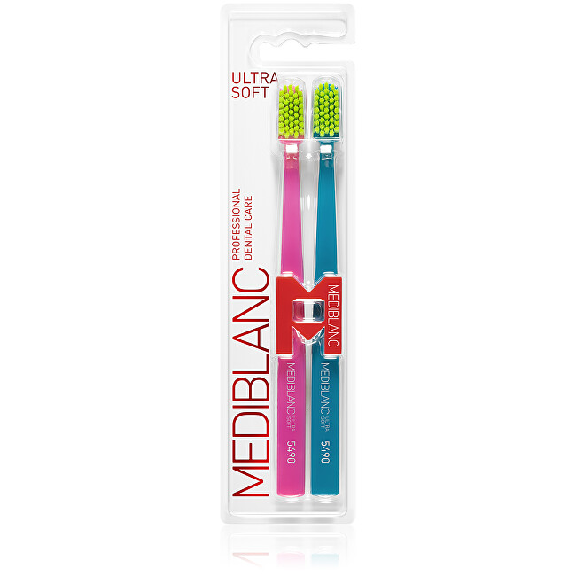 MEDIBLANC Ultra Soft Toothbrush Pink/Blue 2 pcs Unisex