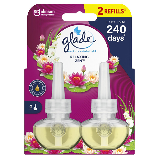 Glade Set of refills for the Relaxing Zen electric air freshener 2 x 20 ml 20ml elektrinis kvapų difuzorius