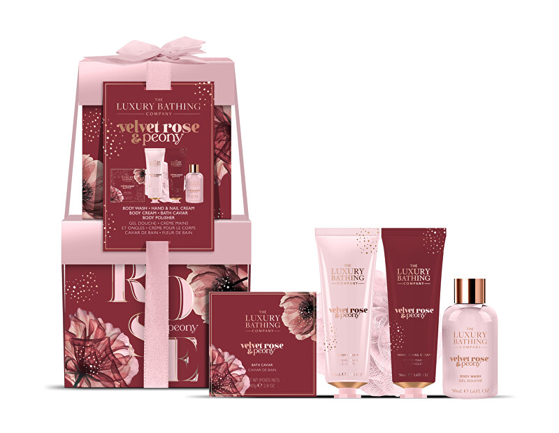 The Luxury Bathing Company Rose & Peony Gift Set 5 pcs Moterims