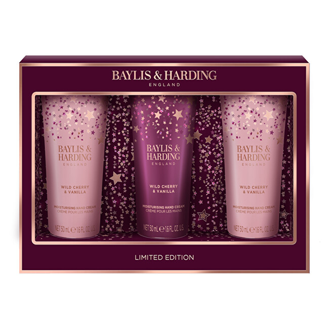 Baylis & Harding Wild Cherry & Vanilla Hand Cream Gift Set 3 pcs Moterims