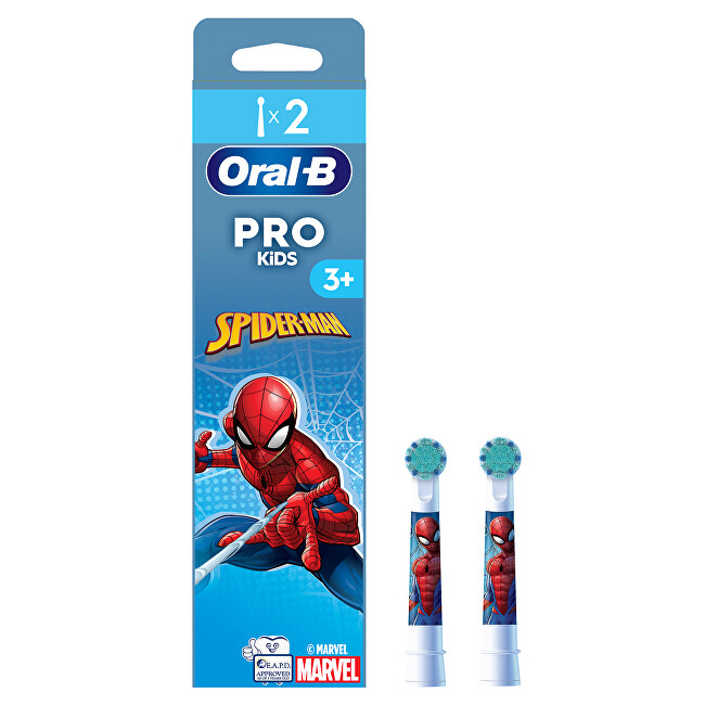 Oral B Kids Spiderman spare head 2 pcs. dantų &scaron;epetėlis