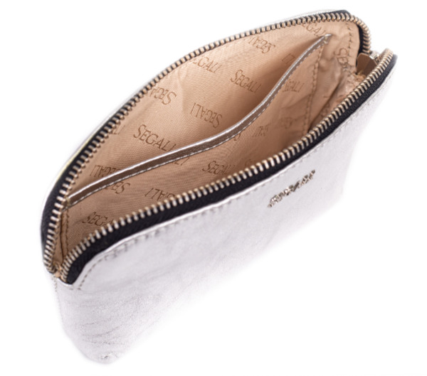 SEGALI Leather bag etue A4 Silver kosmetinė
