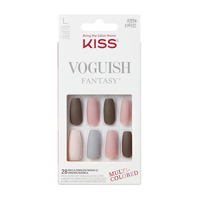 Kiss Adhesive nails Voguish Fantasy Nails Chilllout 28 pcs priemonė nagams